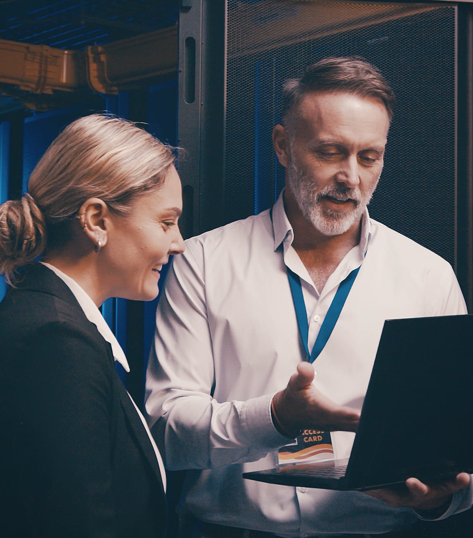 AHNA Consult specialists reviewing security infrastructure